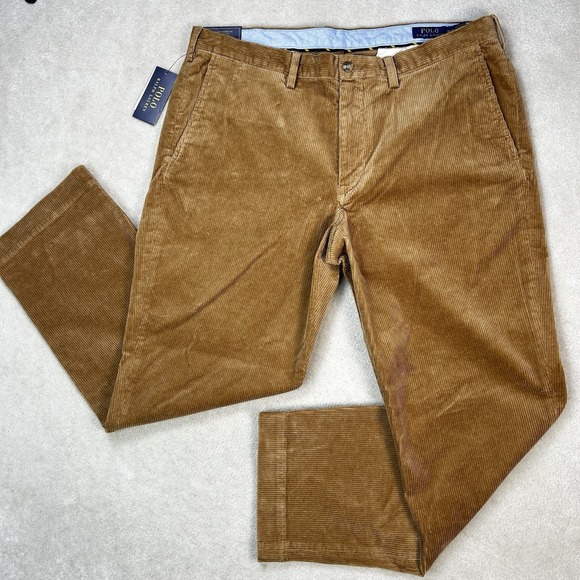 Polo Ralph Lauren Other - Polo Ralph Lauren Pants Men 38x32 Bedford Straight Fit Heavy Corduroy Brown Gold